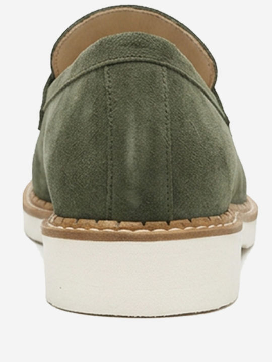 Suede Ανδρικά Loafers σε Πράσινο Χρώμα