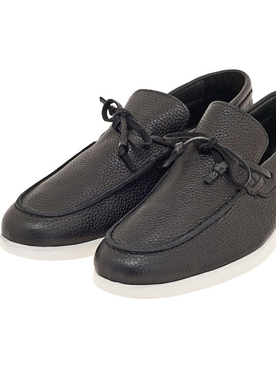 Δερμάτινα Ανδρικά Loafers σε Μαύρο Χρώμα