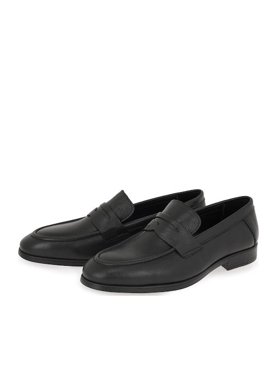 Δερμάτινα Ανδρικά Loafers σε Μαύρο Χρώμα