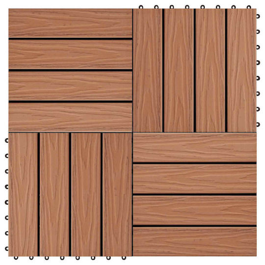 vidaXL Tile for Garden Flooring from WPC 3x3cm 11 Pieces