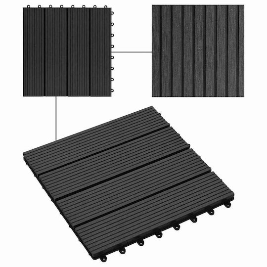 vidaXL Material for Garden Flooring from WPC 30x30cm 11 Pieces
