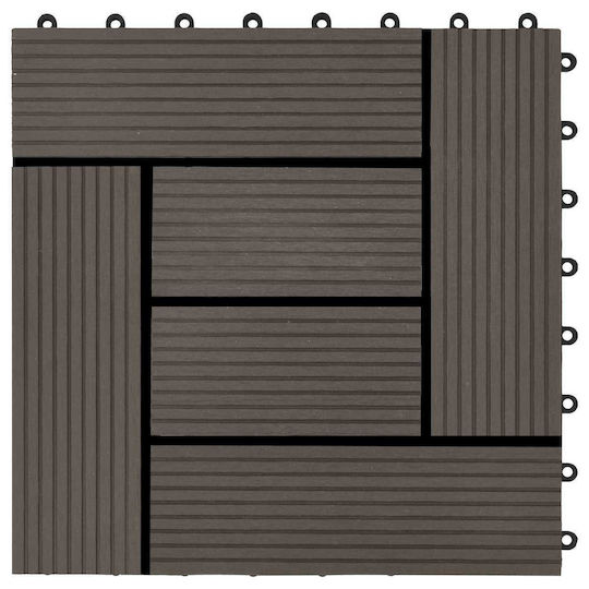 vidaXL Material for Garden Flooring from WPC 30x30cm 11 Pieces