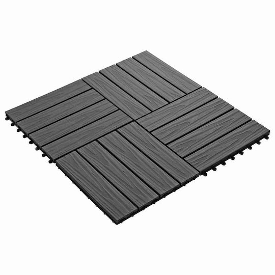 vidaXL Tile for Garden Flooring from WPC 3x3cm 11 Pieces