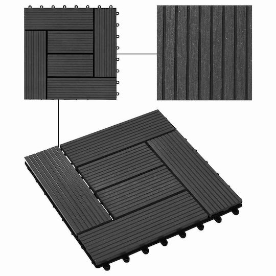 vidaXL Material for Garden Flooring from WPC 30x30cm 11 Pieces