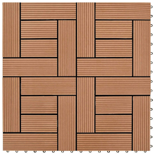 vidaXL Material for Garden Flooring from WPC 30x30cm 11 Pieces