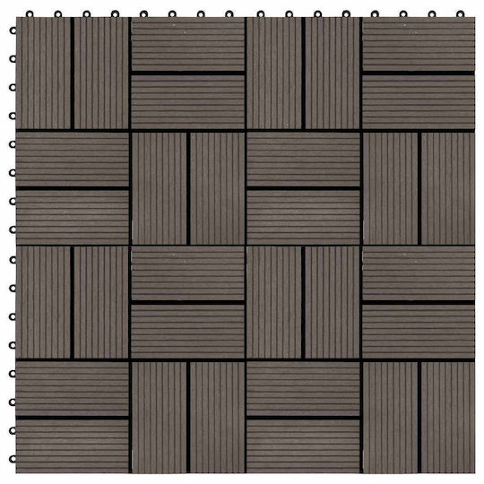 vidaXL Material for Garden Flooring from WPC 30x30cm 11 Pieces