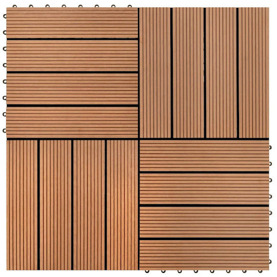 vidaXL Material for Garden Flooring from WPC 30x30cm 11 Pieces