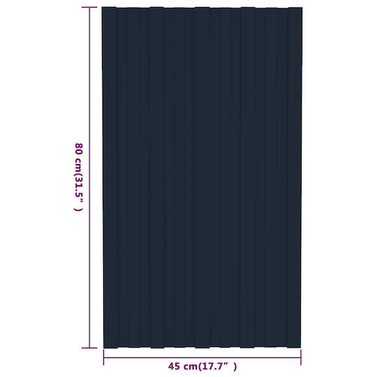 vidaXL Material De Construcție Pentru Garduri De Grădină Din Oțel 80x45x45cm 12 Bucăți