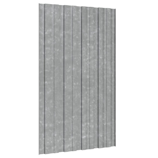 vidaXL Material De Construcție Pentru Garduri De Grădină Din Oțel 80x45x45cm 12 Bucăți Argintii