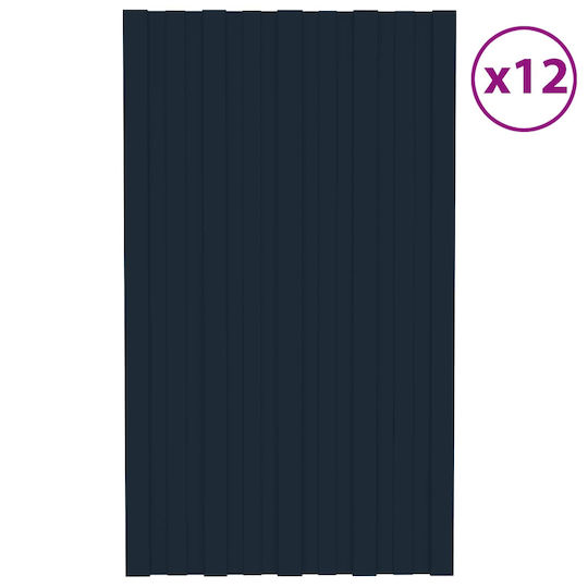 vidaXL Material De Construcție Pentru Garduri De Grădină Din Oțel 80x45x45cm 12 Bucăți