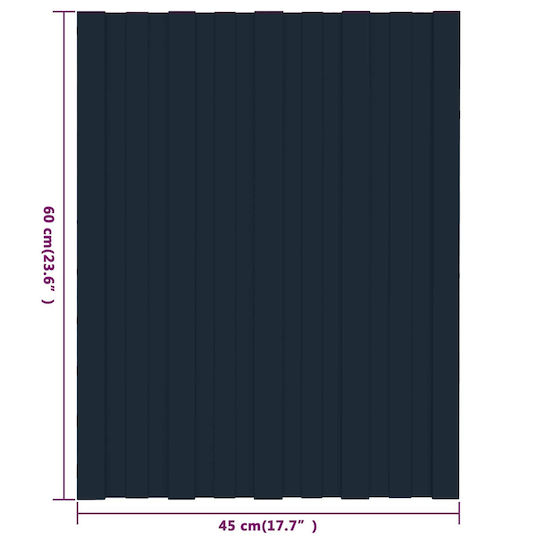 vidaXL Material Pentru Garduri De Grădină Din Oțel 60x45x45cm 12 Bucăți
