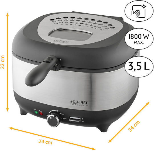 First Austria Deep Fryer 3.5lt Black