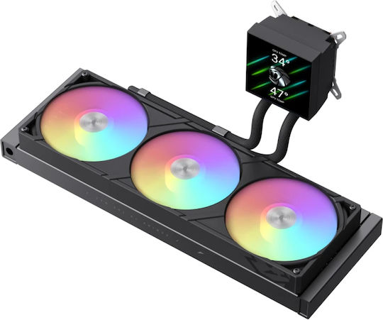 GameMax Glacier 360 Υδρόψυξη AIO CPU με 3 Ανεμιστήρες και ARGB Φωτισμό