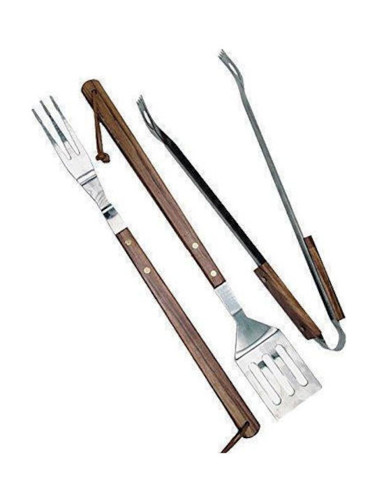 Master Grill & Party Set of 3 BBQ Tools with Carving Fork, Spatula, and Tongs MG109