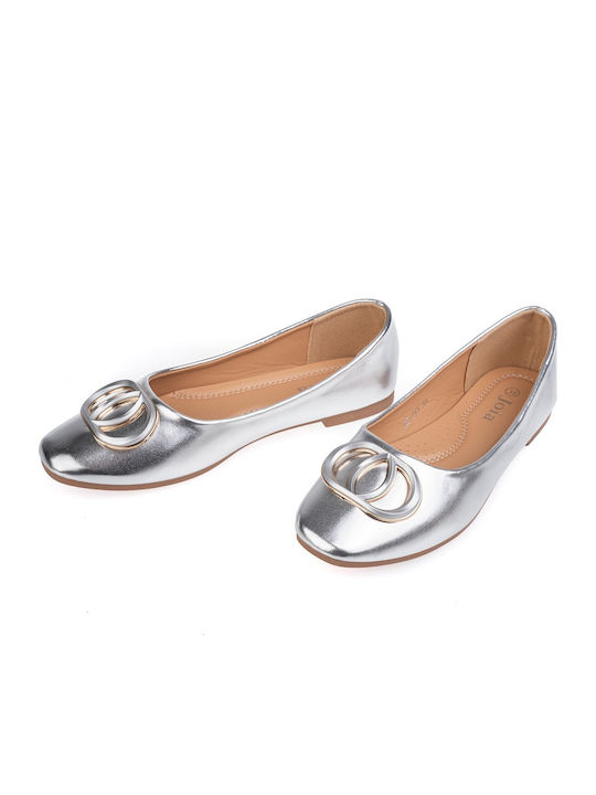 Women's Ballerina Shoes in Silver Colour