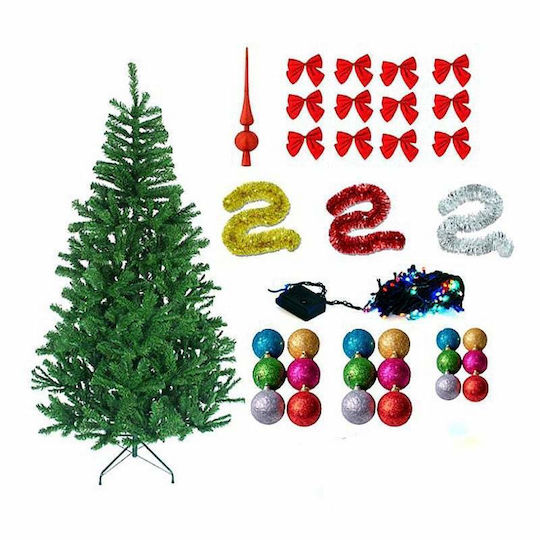 Christmas Tree Siks 1.8 M Set 45 Decoration Accessories Included 100 Led Lights Installation