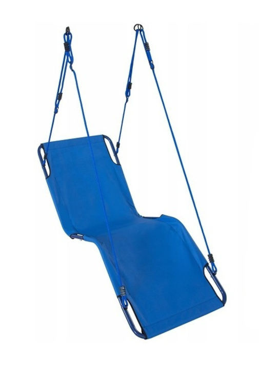 Leagăn Fotoliu cu Suport și Pernă din Material Textil Gri Rezistent până la 150kg 170x56.5x190cm