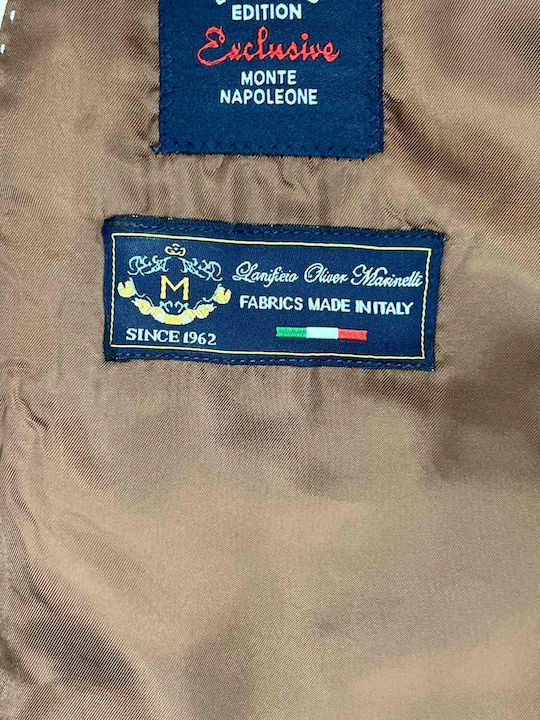 Men’s Suit Jacket With Slim Fit Brown