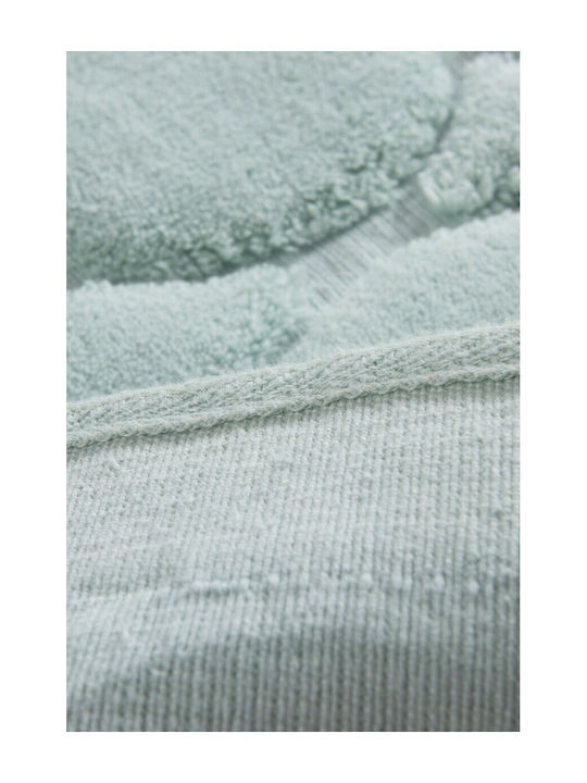 Lenjerii Deosebite Non-Slip Set Cotton Bath Mats Mint 2 Pieces