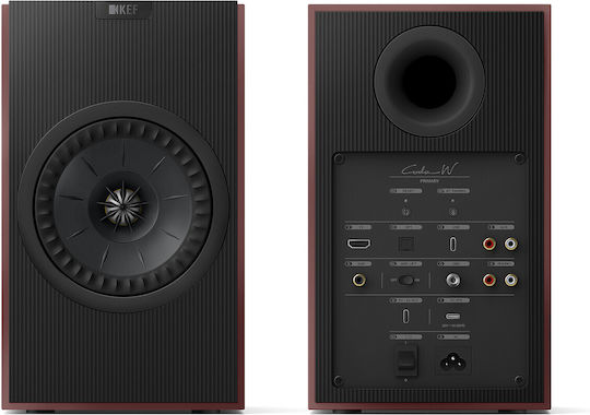 Kef Coda W Aktive Lautsprecher mit Bluetooth 200W Vintage Burgund