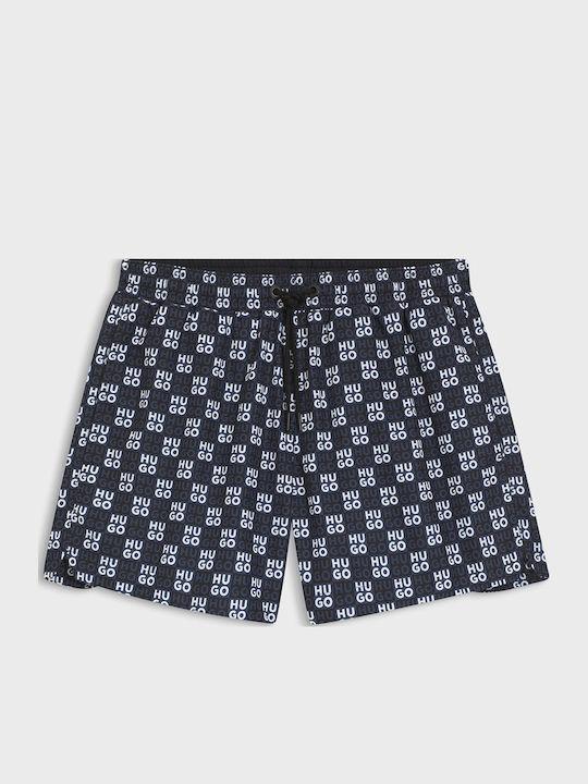 Men's Swimwear Shorts Navy Blue With Patterns