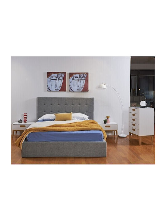 Bedroom Furniture Set White with Mattress 160x200cm