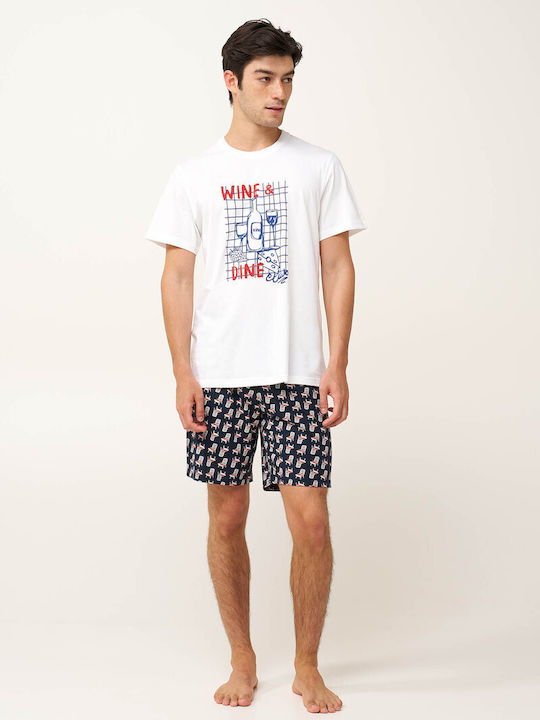Vamp Καλοκαιρινή Ανδρική Πιτζάμα Βαμβακερή Wine&dine Vamp Καλοκαιρινή Ανδρική Πιτζάμα Βαμβακερή Wine&dine