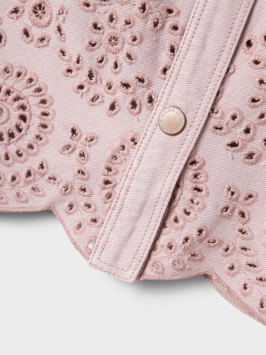 Kinder Denim Jacke Kurz Flieder