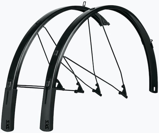 Sks Bluemels Style Fahrrad-Schutzbleche Satz Schwarz Größe 28" 46 Mm