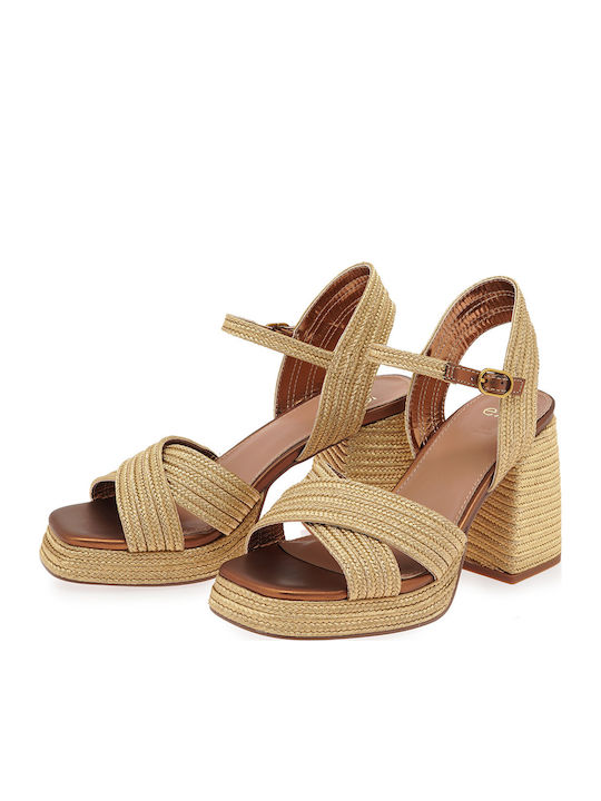 Damen Sandalen Beige