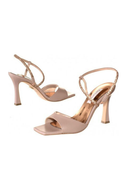 Damen Sandalen Rosa Leder