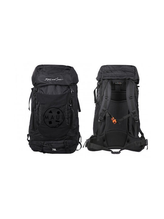 Maui & Sons Ορειβατικό Σακίδιο 70lt Αδιάβροχο Μαύρο Expedition