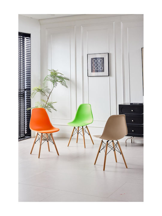 Dining Chair Made of Polypropylene Red 46x53.5x81.5cm