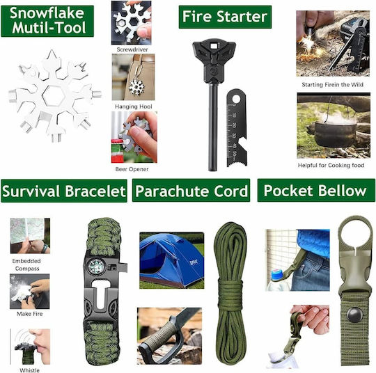 Κιτ Επιβίωσης Έκτακτης Ανάγκης 21in1 Survival Kit