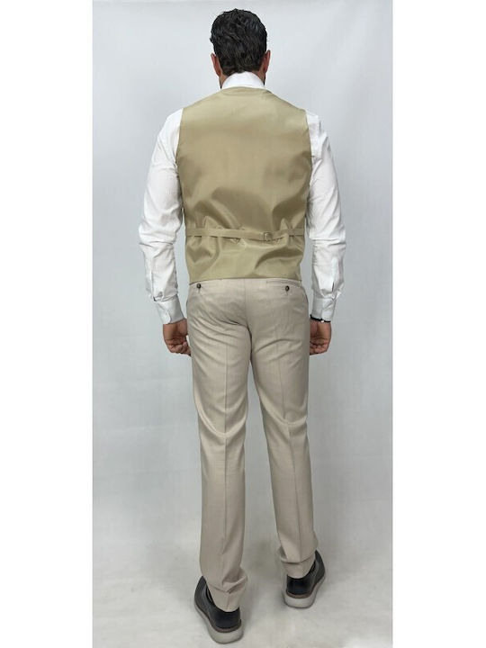 D'zine Gj-26131 Ανδρικό Γιλέκο Beige