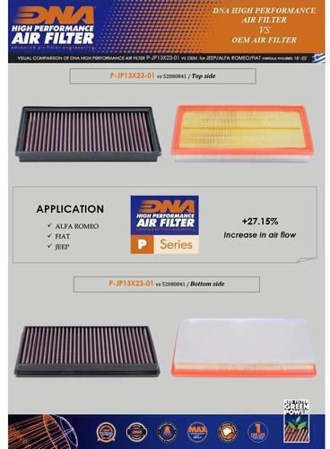 Jeep Renegade 1.5 E-hybrid Series 24-26 Dna Air Filter P-jp13x23-01 Jeep Renegade 1.5 E-hybrid Northstar Gse T4 Gen Iii Updated 48v Architecture 24-26