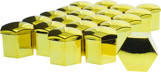 Extremo Tuning Gold 19 Mm Caps Bolts Set 20 Pcs Co2
