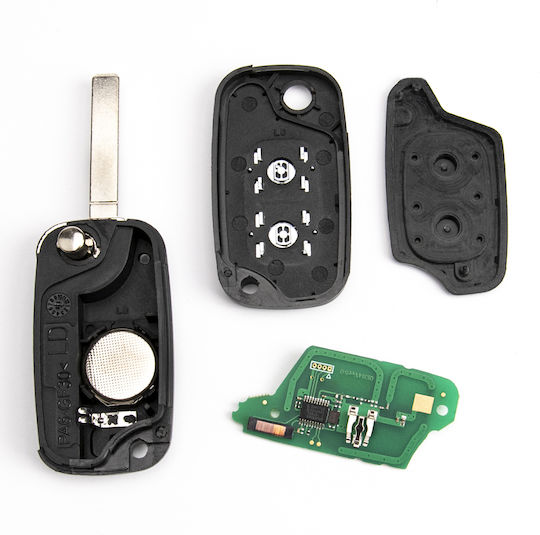 Car Key Shell with VA2 Blade with 2 Buttons Remote for Smart