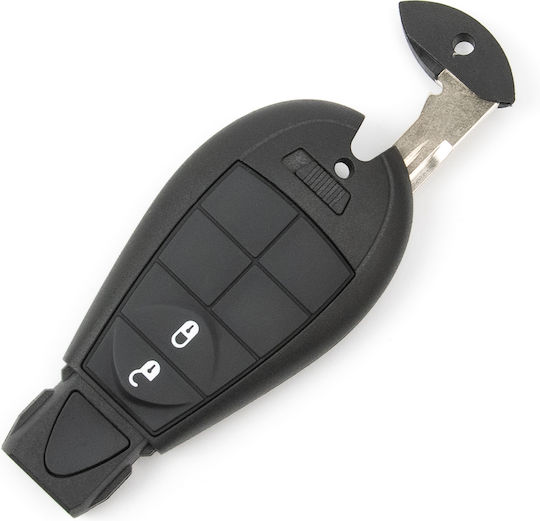 Autoschlüsselhülle mit Schlüsselblatt mit 2 Tasten für Chrysler / Jeep / Dodge