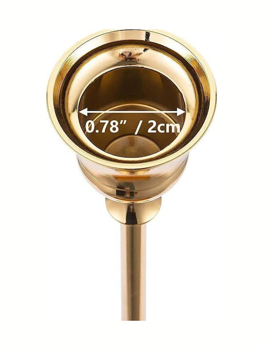 Set Of Metal Candle Holders In Gold Colour 10x2x3cm 30 Pieces