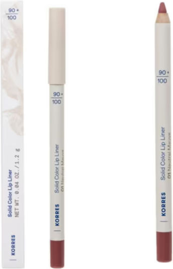 Korres Solid Color Μολύβι Χειλιών 01 Neutral Mauve