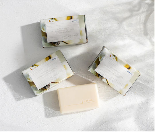 Korres Pure Cotton Μπάρα Σαπουνιού με Βούτυρο Καριτέ & Καρύδα 150gr