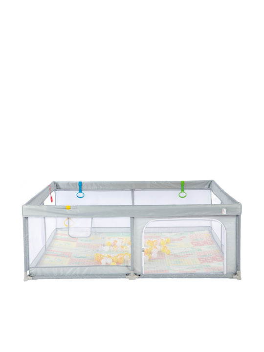 Parc cu Saltea Gri 200x180cm