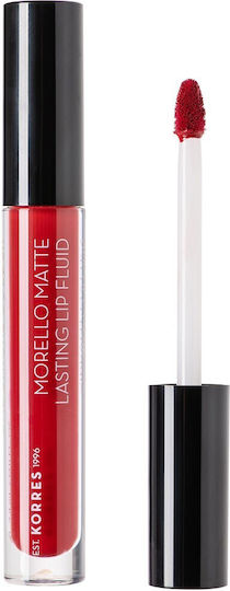Korres Morello Matte Lasting Lip Fluid Дълготраен Течен Червило Мат 59 тухлено червено 3.4мл