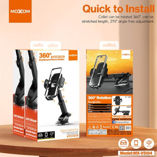 Moxom Car Mobile Mount with Adjustable Hooks Black