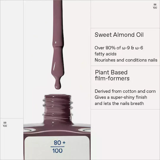 Korres No No Glossy Βερνίκι Νυχιών Μακράς Διαρκείας 66 Prune 11ml