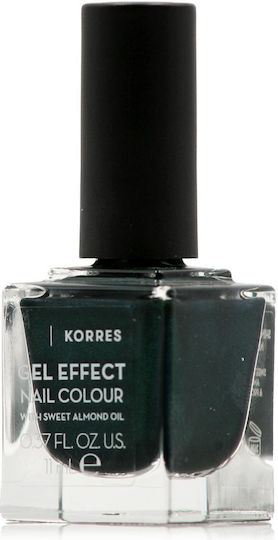 Korres Gel Effect Glossy Βερνίκι Νυχιών Μακράς Διαρκείας Velvet Green 89 11ml