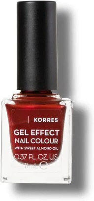 Korres Gel Effect Glossy Βερνίκι Νυχιών Μακράς Διαρκείας Velour Red 58 11ml