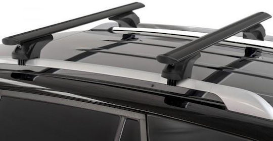 Menabo – Black Aluminum Car Roof Bars Sonic XXL Key Flush Raised Rails Safe Load Transport – 2 Pieces 16760/mb 16760/mb