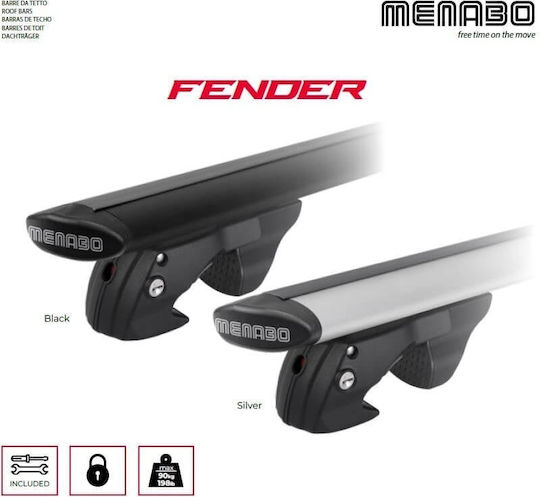 Menabo Bare Argintii De Acoperiș Fender Renault Clio Iii Sporter 2007-2012